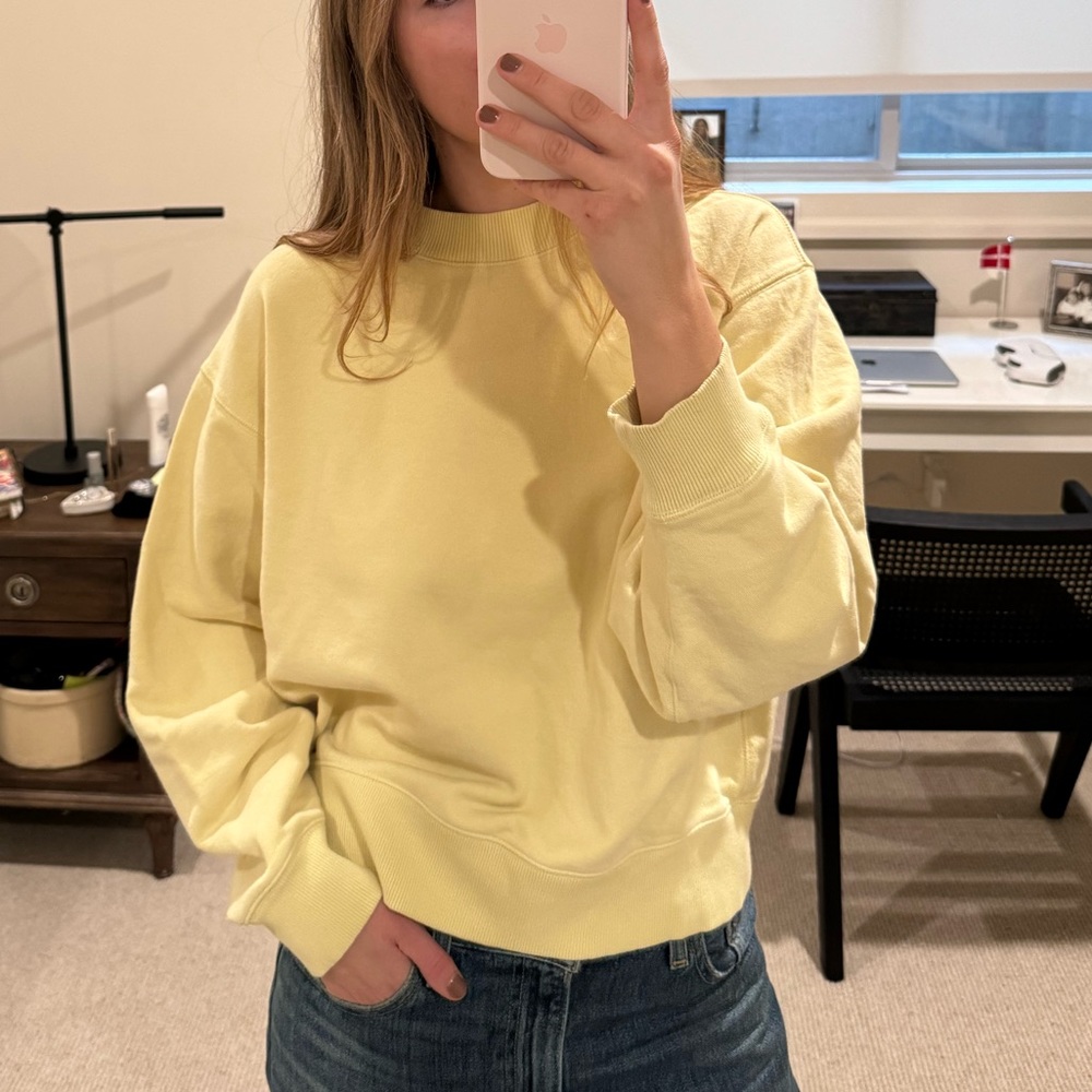 Light Yellow/green Uniqlo crewneck